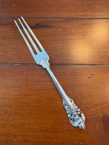 MINT POLISHED WALLACE GRANDE BAROQUE STERLING SILVER STRAWBERRY FORK 5" FORKS 12