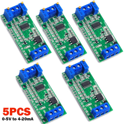 5x 0-5V to 4-20mA Linear Conversion Voltage to Current Transmitter Signal Module