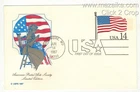 RARE LATE FARNAM APAS VARIETY 6 SAID TO EXIST! POSTAL CARD UX117 USA FLAG