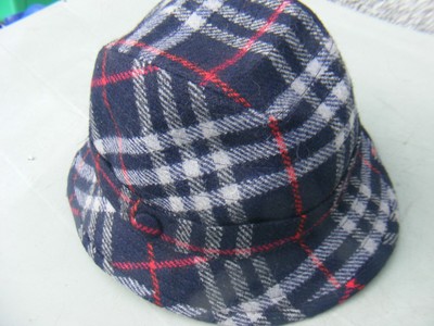 blue burberry hat