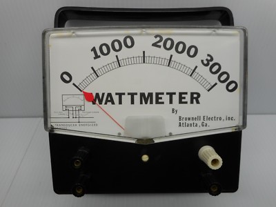 Brownell Electro Inc WATTMETER Model # BE8005 Transducer Energized