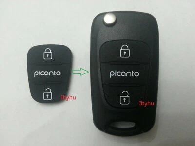 Fits Kia Picanto Key Fob 2/3 Button Rubber Pad for Flip Remote Insert Repair.