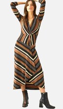 NWT Anthropologie Maeve Striped Wrap Dress Size Small