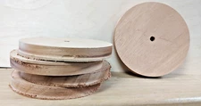 Sapele/Mahogany Craft (5pcs) Circles W/ Hole 4.25" X 1/2" Turning, Glue Up, Etc