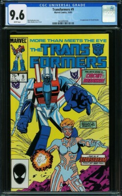 The Transformers 9 CGC 9.6 White Pgs 1985 Marvel Comics 1st Circuit Breaker