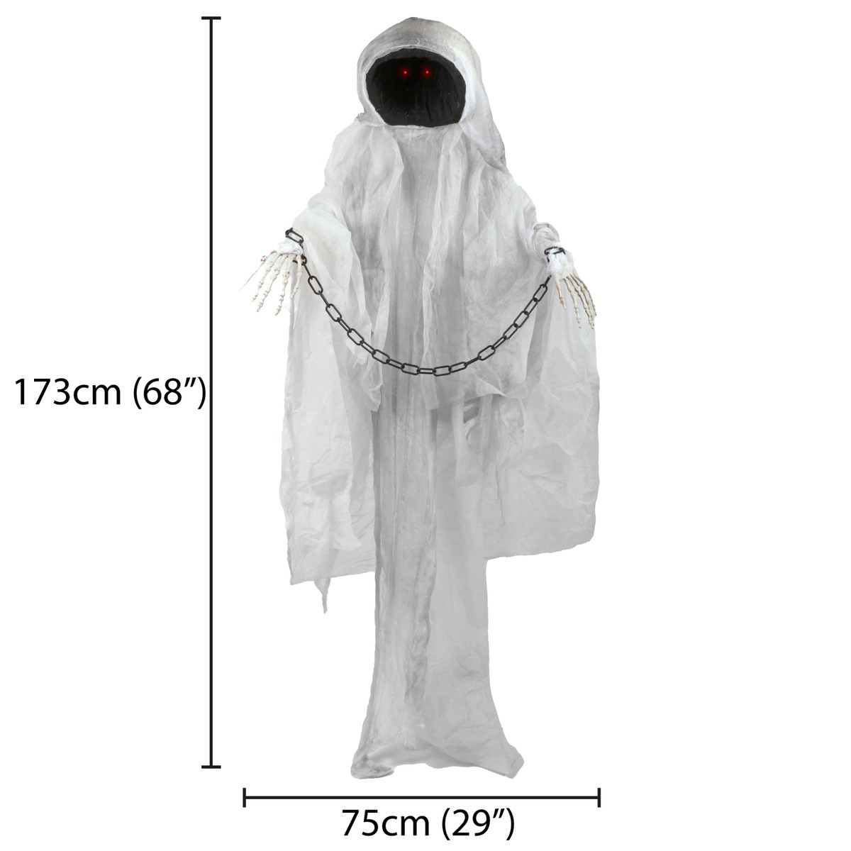 2x HUGE HALLOWEEN PROP FACELESS GHOUL ANIMATED SCARY SOUND ACTIVATED PARTY DECOR | UK