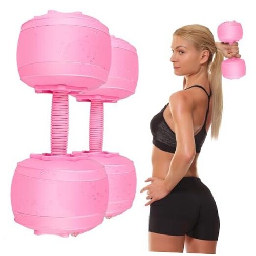 Water Filled Dumbbells Set - Water Filled Weights - Pink: 3~12 Lbs Adjustable