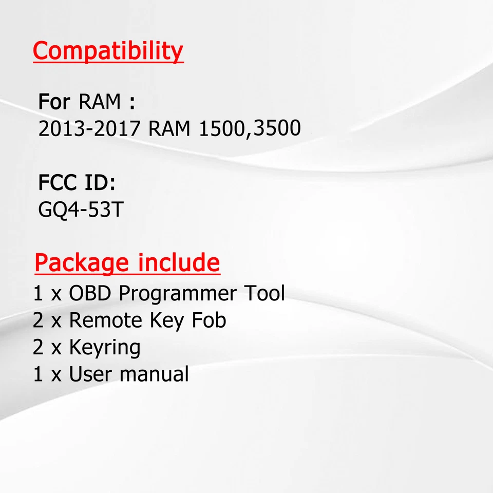 2 For 2013 2014 2015 2016 2017 Dodge Ram 1500 3500 Remote Key Fob Program Tool - Image 2 of 4