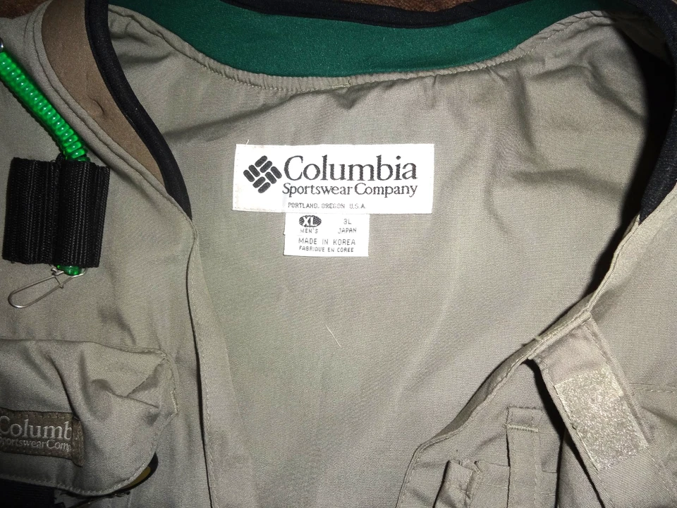 Chaleco de pesca con mosca Columbia Sportswear PFG para hombre XL tostado - + con moscas adicionales + líneas Foto 2 de 4