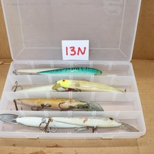 Lot 13N Tackle Box Of Big Fishing Lures REBEL / Cisco KID + Other & Case