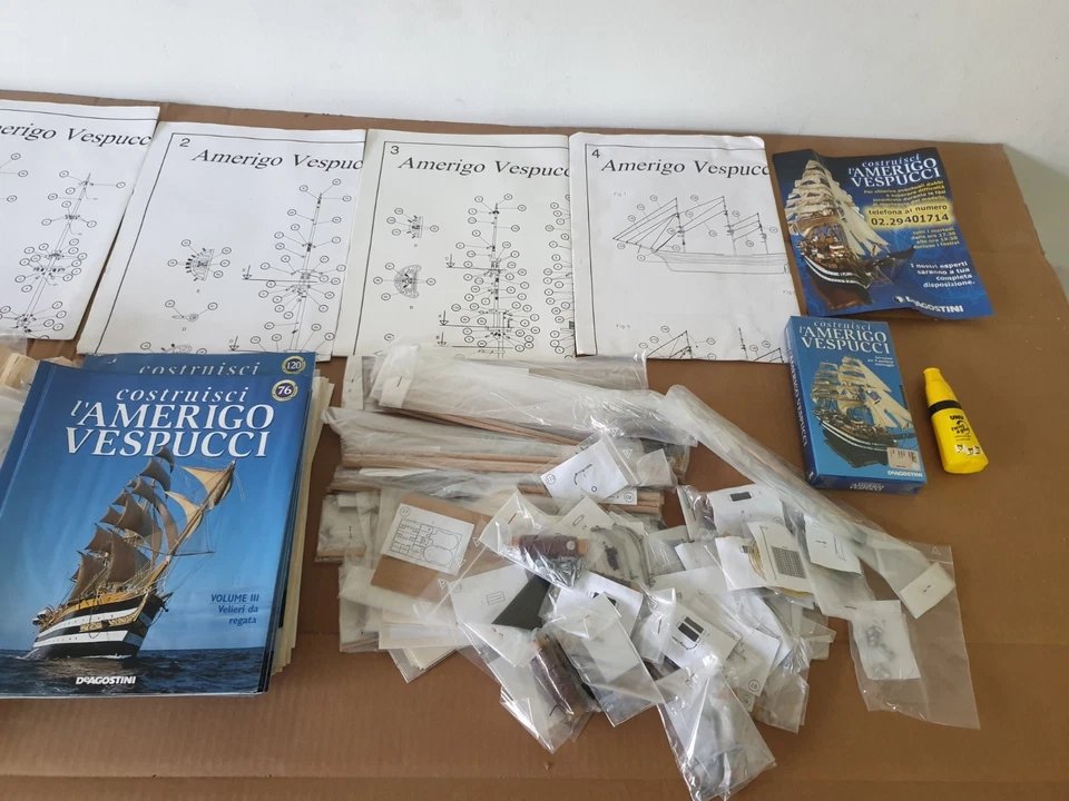 AMERIGO VESPUCCI de agostini pezzi NUOVI e sIgillati + fascicoli 2-15 e 76-120 - Immagine 3 di 4