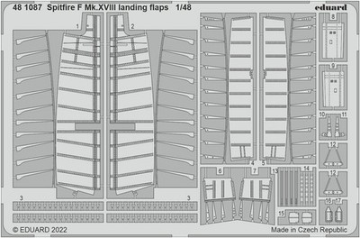 Eduard 1/48 Supermarine Spitfire F Mk.18 Landing Flaps (for Airfix) Plastic Mode