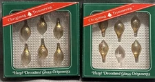Bradford Christmas Trimmeries Hand Painted Ornaments Drops Set Of 11 EUC