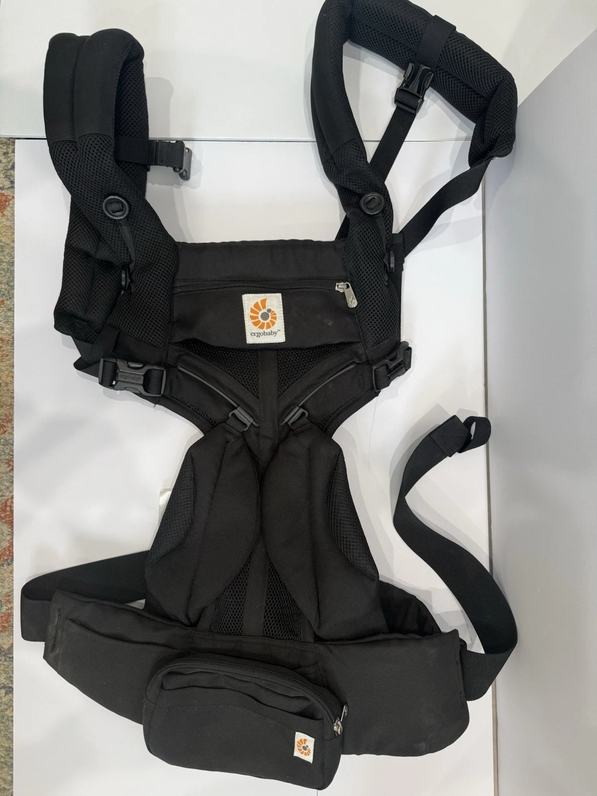 Ergo Baby Infant Toddler Safety Omni 360 Carrier Cool Air Black Clean
