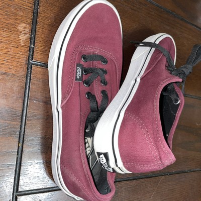 Size M5- W 6.5 Van's Classic Authentic Off The Wall - Burgundy - Clean  