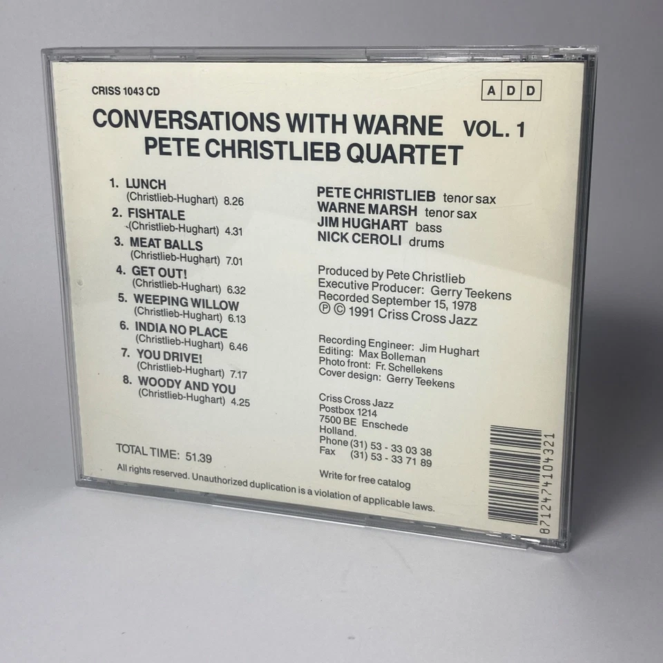 1991 Criss Cross джазовый компакт-диск: Пит Кристлиб "Беседы с Warne том 1" - Изображение 2 из 3