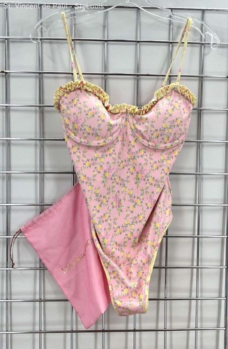 LoveShackFancy One Piece Underwire Swim Suit Women Large Floral Love Shack Fancy