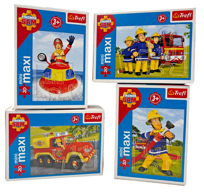 Feuerwehrmann Sam Puzzle Set Trefl 4 Stück Feuerwehr ab 3 J. Spielset Kinder   