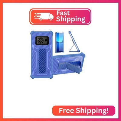 Aroepurt Case for Sharp Aquos R6 5g Phone Case Stand Cover [with Tempered Glass