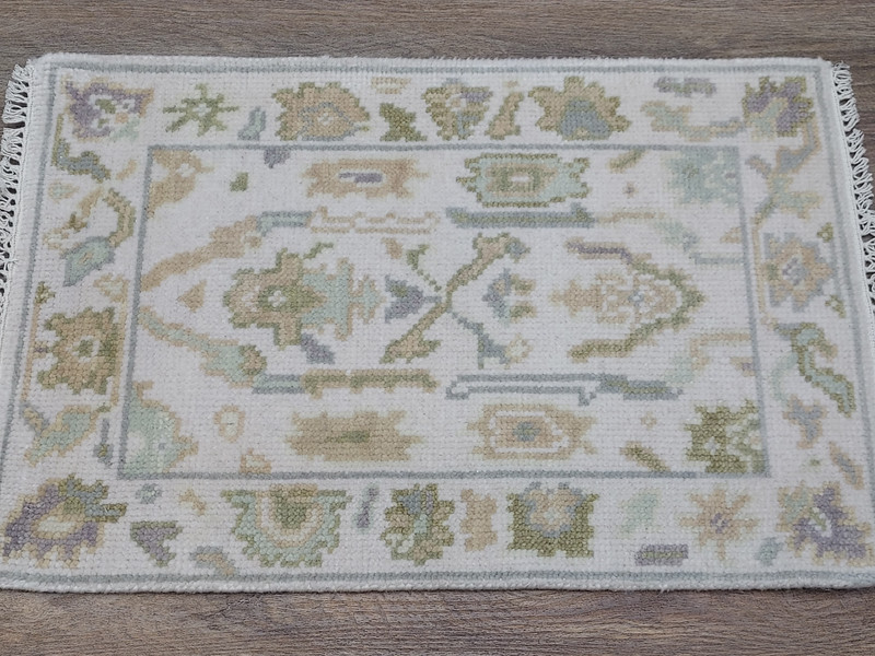 Bohemian Oushak Rug, Oushak Turkish Rug, Hand Made Contemporary Rug, 2x3 Ft