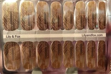 Lily And Fox Nail Polish Strips 16ct. Golden Vaults