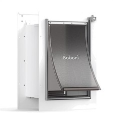 Telescoping Dog Cat Door - Weatherproof, Easy Install, Secure for Medium Pets