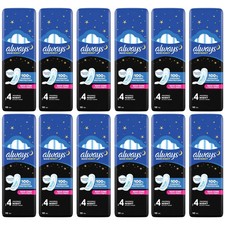 Image of Always Maxi Night Pads 10 Sanitary Towels - Pack of 12