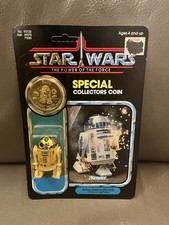UNPUNCHED 1985 Kenner Star Wars POTF R2-D2 Pop-Up Lightsaber w  Coin MOC Last 17