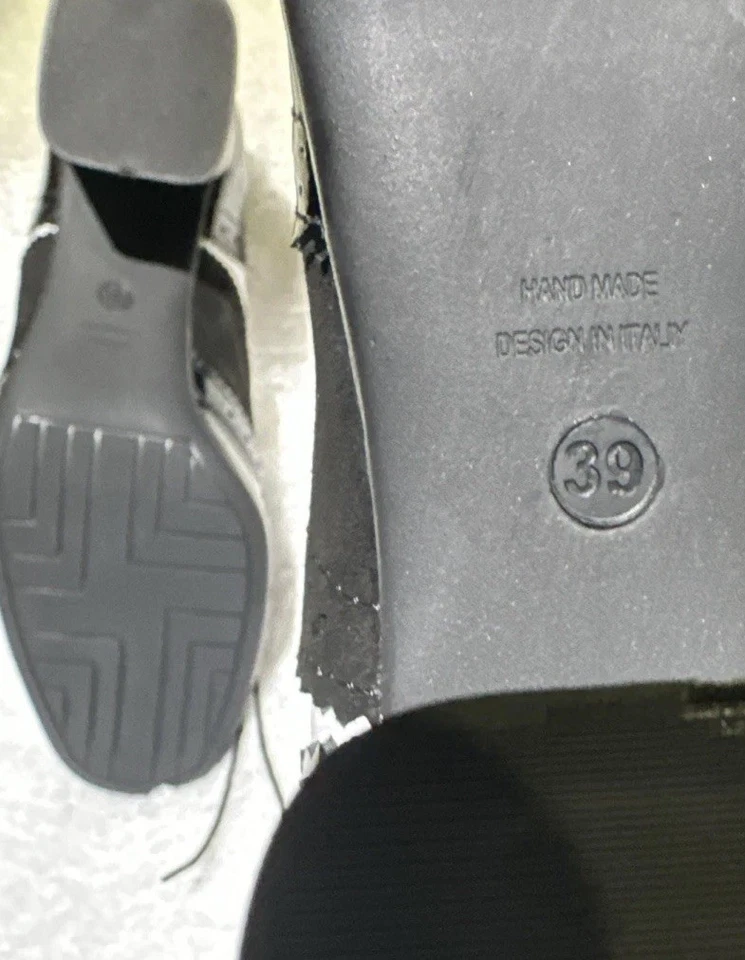 ZAPATOS Girotti TACÓN CUADRADO Mujer Oxford 35486 Talla 39/8.5 Hecho en Italia Foto 4 de 4