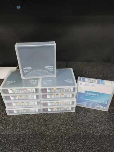 Lot 10 Spectra Quantum LTO-6 Ultrium 6.25TB RW DataTape BAckUp Cartridge