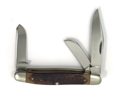 Old Hickory Ontario Stockman Knife Delrin Handles 3 Blades 11591-MR