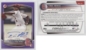 2025 Bowman Paper Prospect Retail Auto Purple /250 Tink Hence #BPA-TH Auto