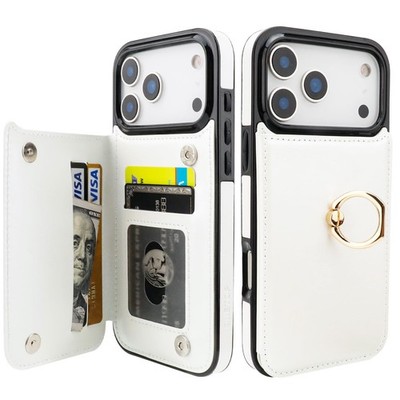 ONETOP for iPhone 17 Max Wallet Case with , 360° Rotation Ring Kickstand RFID...
