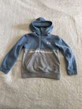 Under Armour Boys Size 6 Blue/ Gray Sweatshirt Hoodie Long Sleeve