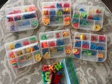 Plastic Numbers Magnetic LOT with storage cases for math groups