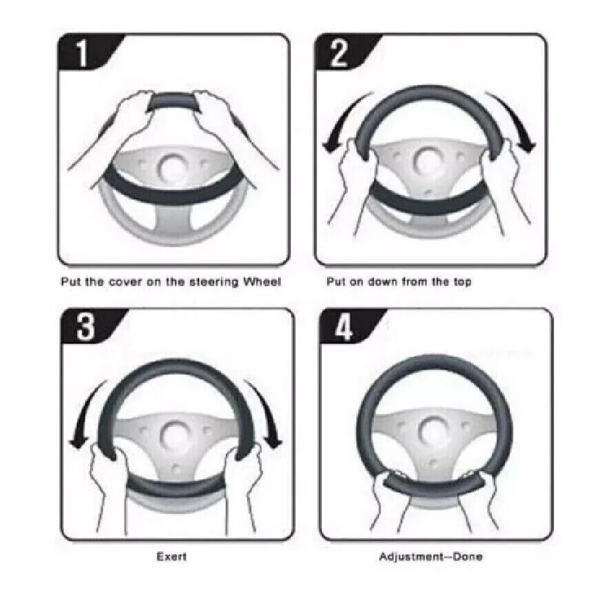 Cubierta Volante 15"38cm Cuero+Fibra Carbono Para Toyota Todos los Modelos Foto 3 de 4