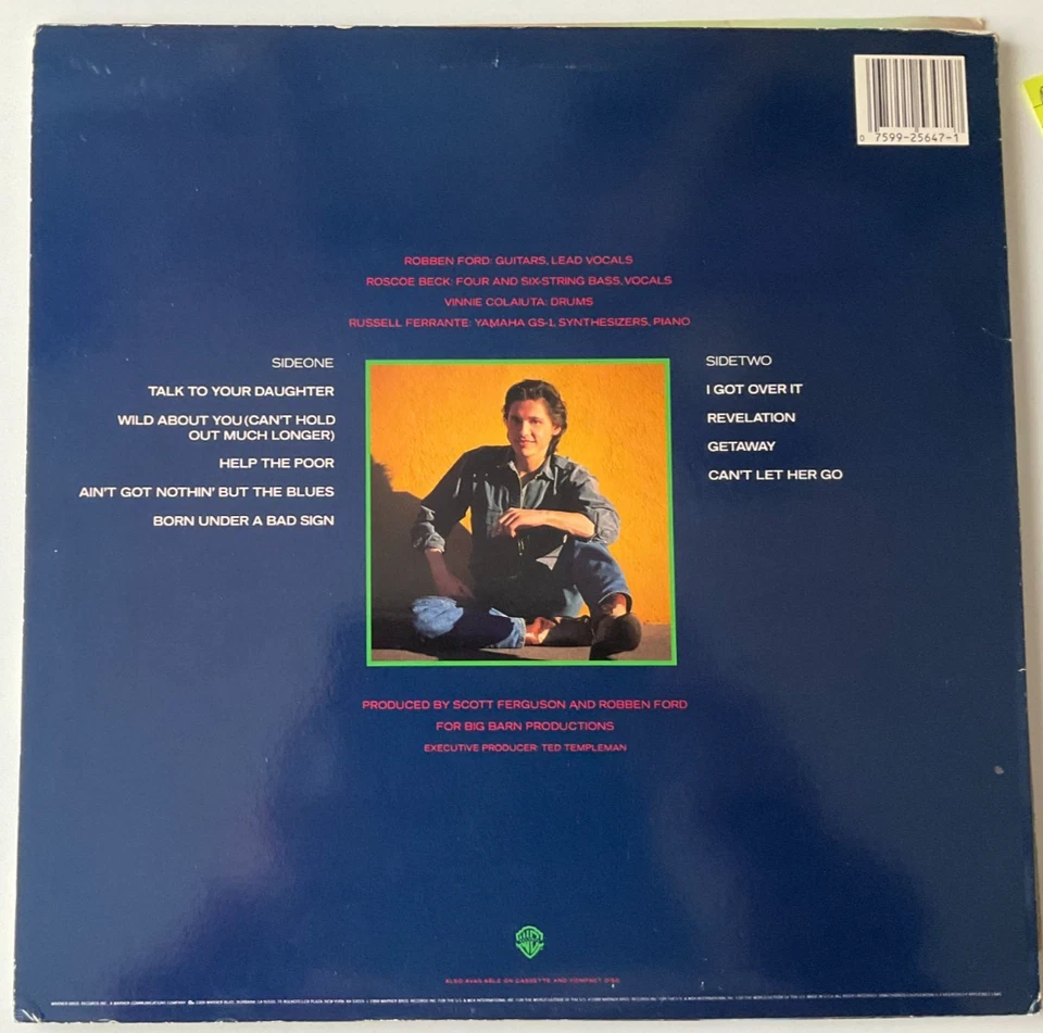 Robben Ford Talk To Your Daughter EUROPE 1988 ROCK/BLUES VERY GOOD+ LP VINYL - Image 2 of 4