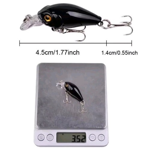 8pcs Small Minnow Crankbaits Fishing Lures Tackle Hard Bait W/2 Treble Hooks USA - Picture 10 of 10