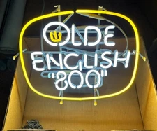 Vintage Original 1982 Old English “800” Everbrite Electric Beer Sign, Works!