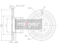 2 St. Bremsscheibe Maxgear 19-0995 Vorderachse FüR Alfa Romeo