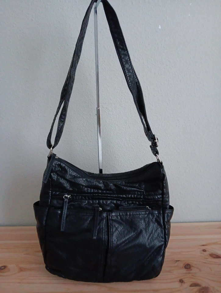 Bolso Hobo Grande Multi Sac Vega, Negro 925533 Foto 2 de 4