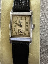 Orologio meccanico vintage uomo funzionante ammortizzatore serbatoio sub quadrante anni '30/40 SIRO 
