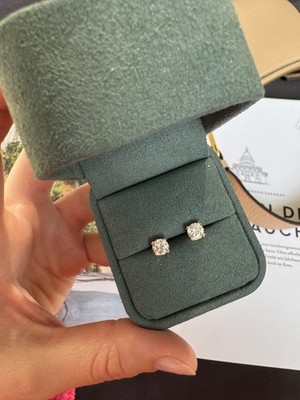 Ohrstecker 0,66 ct Labordiamant IGI 750 Roségold Hearts & Arrows