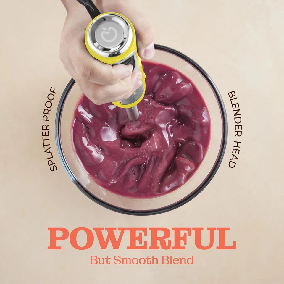 Batidora de inmersión, batidora de mano eléctrica 500 vatios, base desmontable, acero inoxidable St Foto 4 de 4