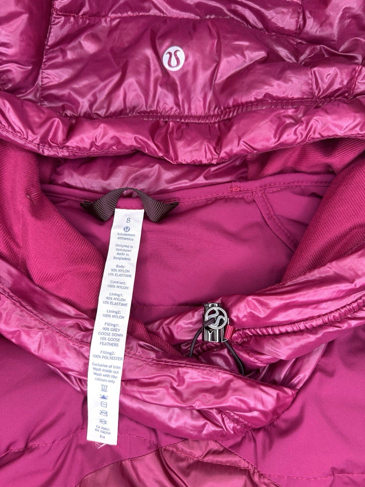 Lululemon Jacket Down Right Cozy Pullover Berry R… - image 3