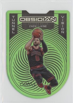 2020-21 Panini Obsidian Tunnel Vision Electric Etch Green Flood Zach LaVine 0s55