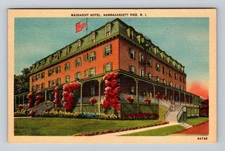 Narragansett Pier RI-Rhode Island, Massasoit Hotel, Advertising Vintage Postcard