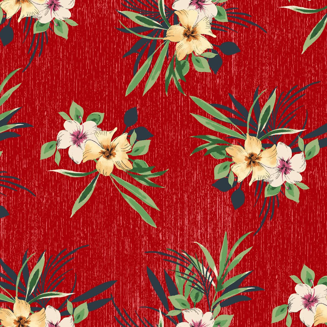 Floral Printed Brushed Poly Spandex Fabric with Medium Texture