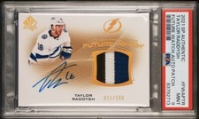 2021-22 SP Authentic Taylor Raddysh Future Watch Patch Auto /100 #FWAP-TR PSA 9