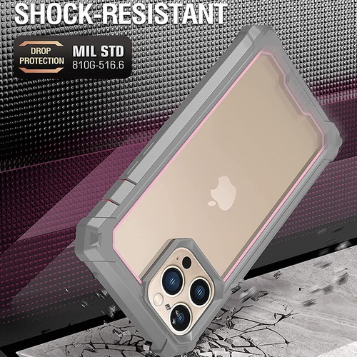 Poetic Guardian Series Case Designed for iPhone 13 Pro Max 6.7 inch Cover Pink - Picture 6 of 7